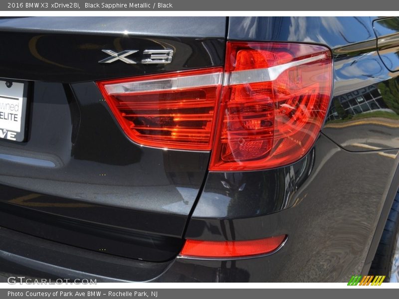 Black Sapphire Metallic / Black 2016 BMW X3 xDrive28i