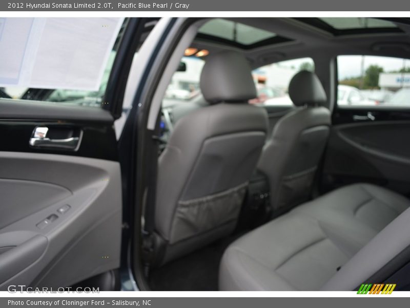 Pacific Blue Pearl / Gray 2012 Hyundai Sonata Limited 2.0T