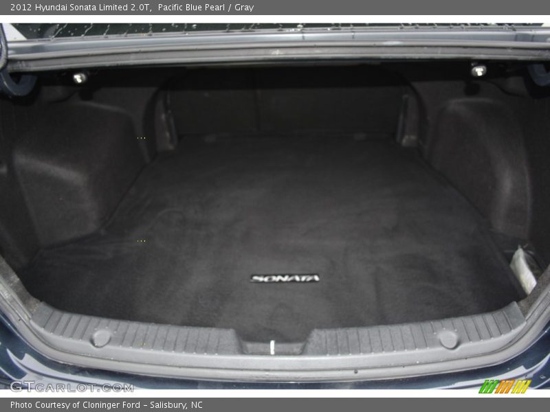Pacific Blue Pearl / Gray 2012 Hyundai Sonata Limited 2.0T