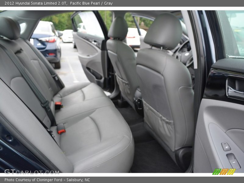 Pacific Blue Pearl / Gray 2012 Hyundai Sonata Limited 2.0T