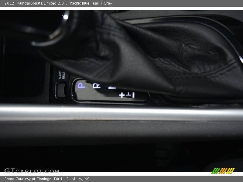 Pacific Blue Pearl / Gray 2012 Hyundai Sonata Limited 2.0T