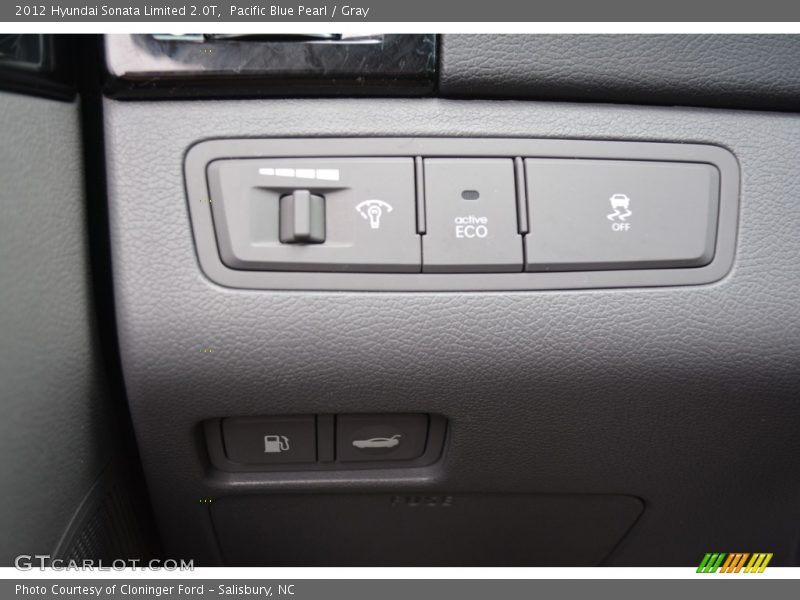 Pacific Blue Pearl / Gray 2012 Hyundai Sonata Limited 2.0T