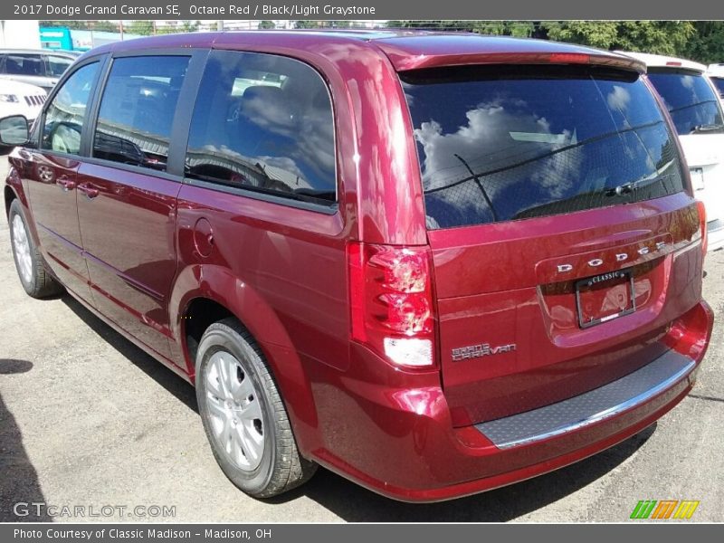 Octane Red / Black/Light Graystone 2017 Dodge Grand Caravan SE