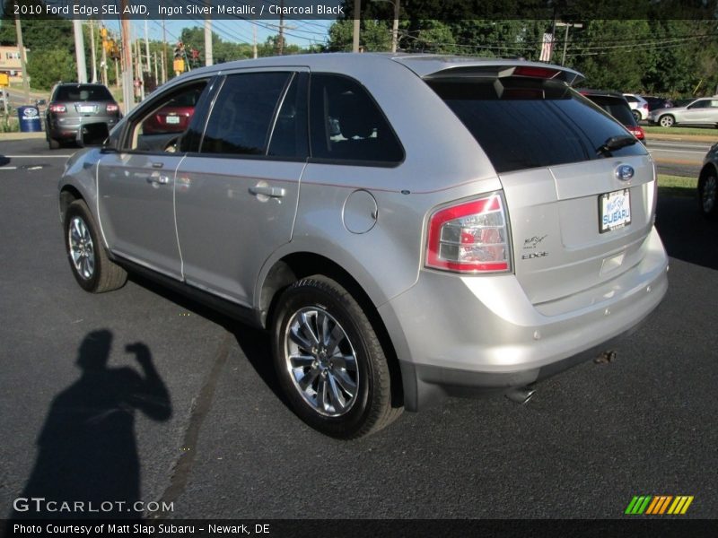 Ingot Silver Metallic / Charcoal Black 2010 Ford Edge SEL AWD