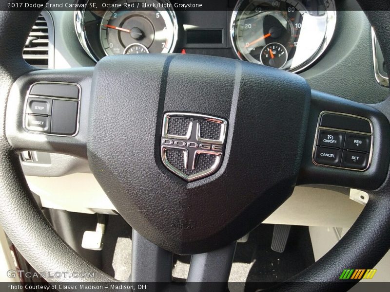Octane Red / Black/Light Graystone 2017 Dodge Grand Caravan SE