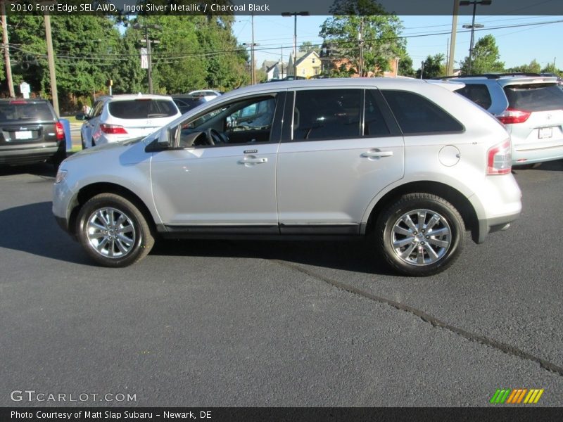 Ingot Silver Metallic / Charcoal Black 2010 Ford Edge SEL AWD