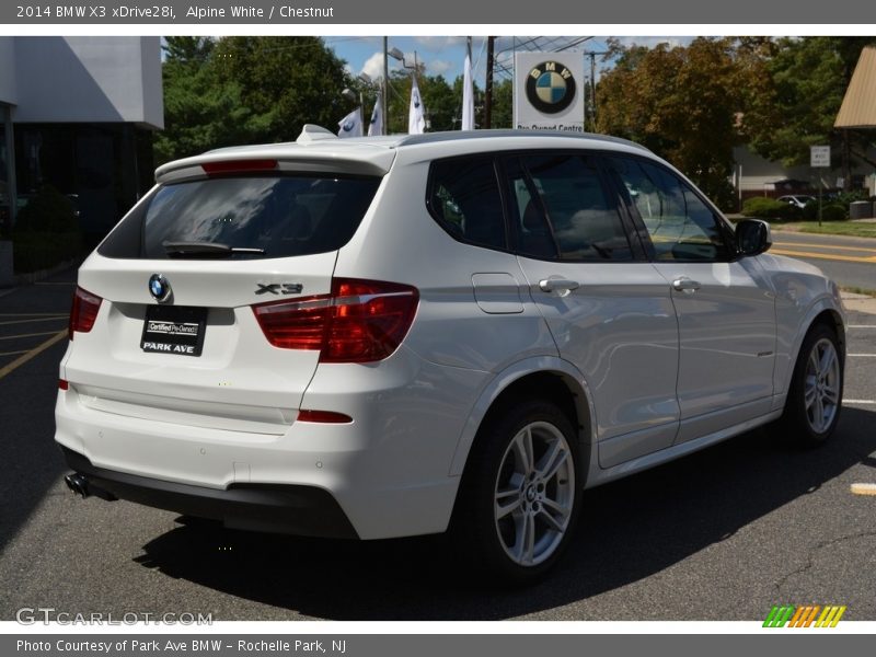 Alpine White / Chestnut 2014 BMW X3 xDrive28i