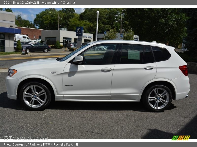 Alpine White / Chestnut 2014 BMW X3 xDrive28i