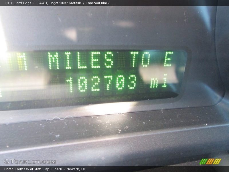 Ingot Silver Metallic / Charcoal Black 2010 Ford Edge SEL AWD