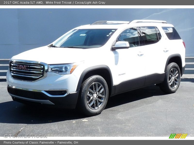 White Frost Tricoat / Cocoa/Light Ash Gray 2017 GMC Acadia SLT AWD