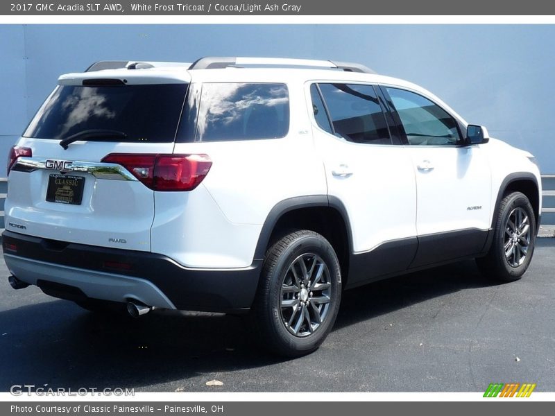 White Frost Tricoat / Cocoa/Light Ash Gray 2017 GMC Acadia SLT AWD