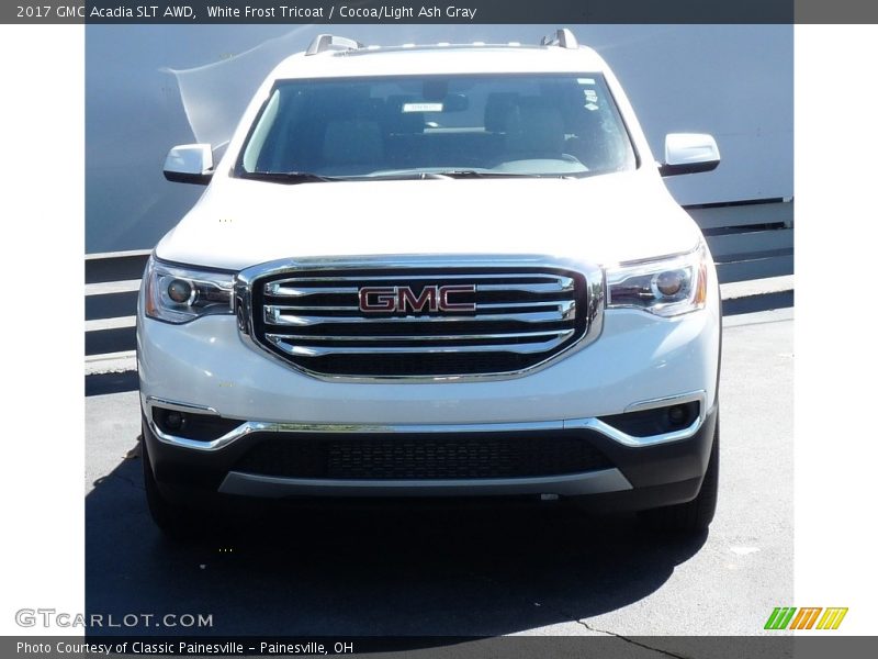 White Frost Tricoat / Cocoa/Light Ash Gray 2017 GMC Acadia SLT AWD