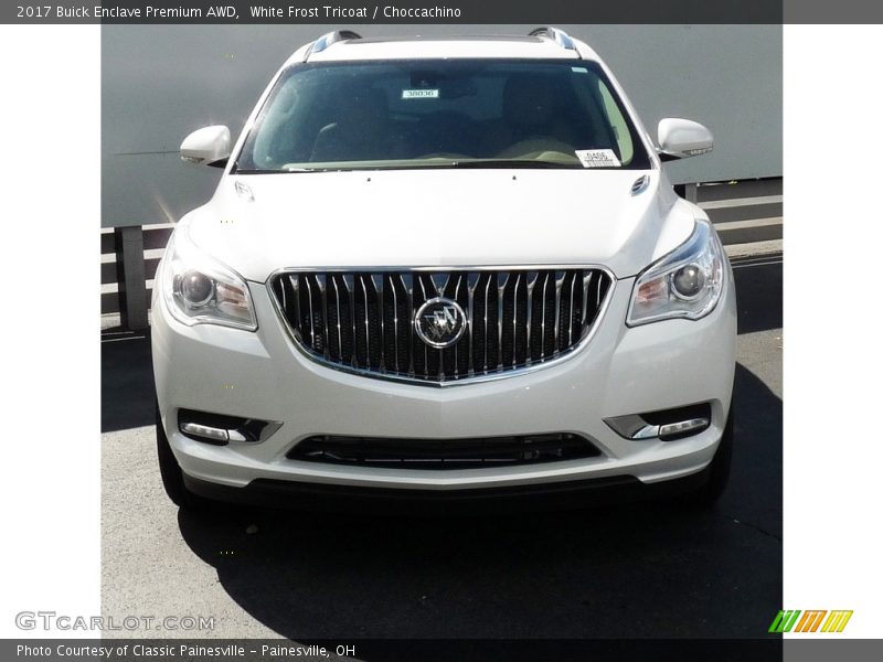 White Frost Tricoat / Choccachino 2017 Buick Enclave Premium AWD