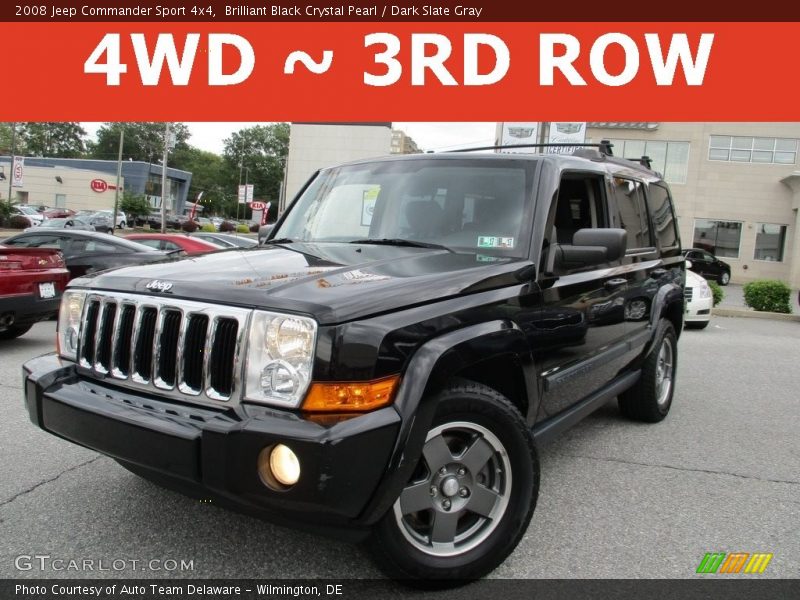 Brilliant Black Crystal Pearl / Dark Slate Gray 2008 Jeep Commander Sport 4x4