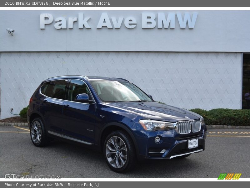 Deep Sea Blue Metallic / Mocha 2016 BMW X3 xDrive28i