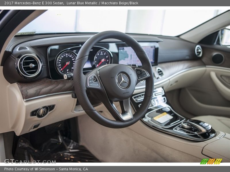 Lunar Blue Metallic / Macchiato Beige/Black 2017 Mercedes-Benz E 300 Sedan