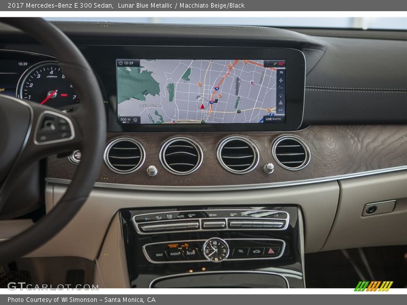 Lunar Blue Metallic / Macchiato Beige/Black 2017 Mercedes-Benz E 300 Sedan