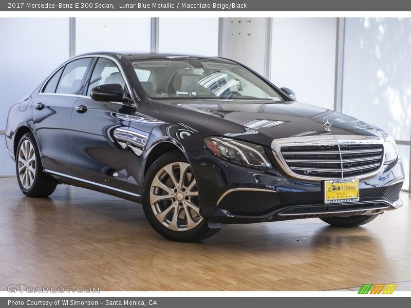Lunar Blue Metallic / Macchiato Beige/Black 2017 Mercedes-Benz E 300 Sedan