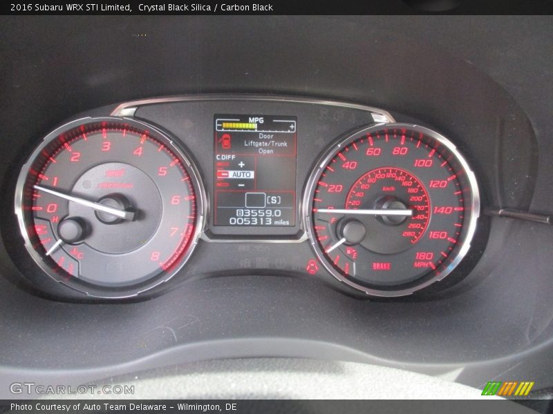  2016 WRX STI Limited STI Limited Gauges