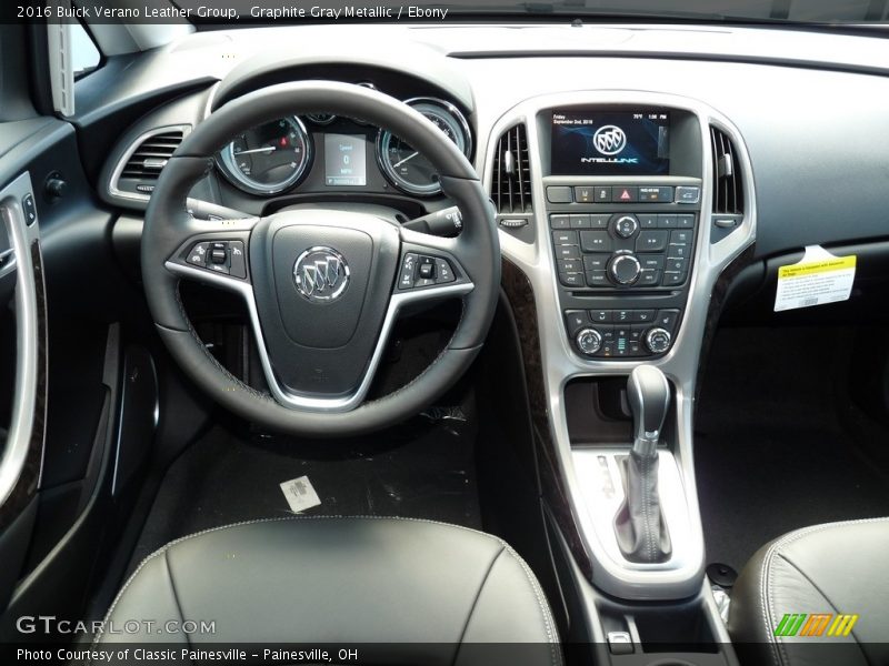 Graphite Gray Metallic / Ebony 2016 Buick Verano Leather Group