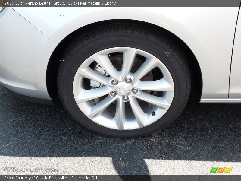 Quicksilver Metallic / Ebony 2016 Buick Verano Leather Group