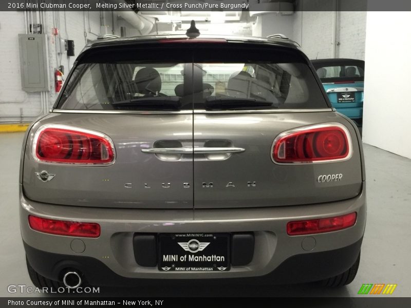 Melting Silver Metallic / Cross Punch/Pure Burgundy 2016 Mini Clubman Cooper