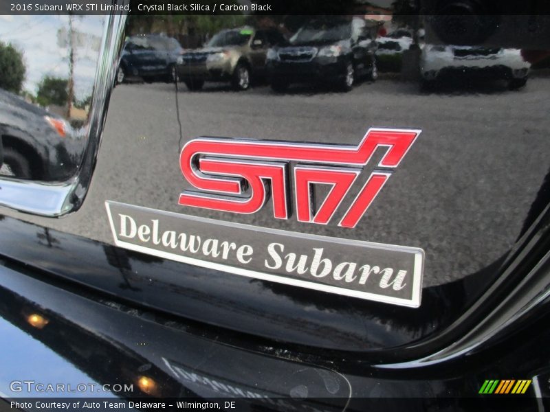 Crystal Black Silica / Carbon Black 2016 Subaru WRX STI Limited