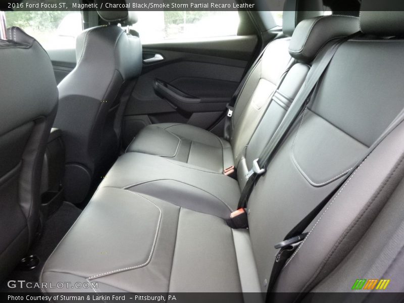 Magnetic / Charcoal Black/Smoke Storm Partial Recaro Leather 2016 Ford Focus ST