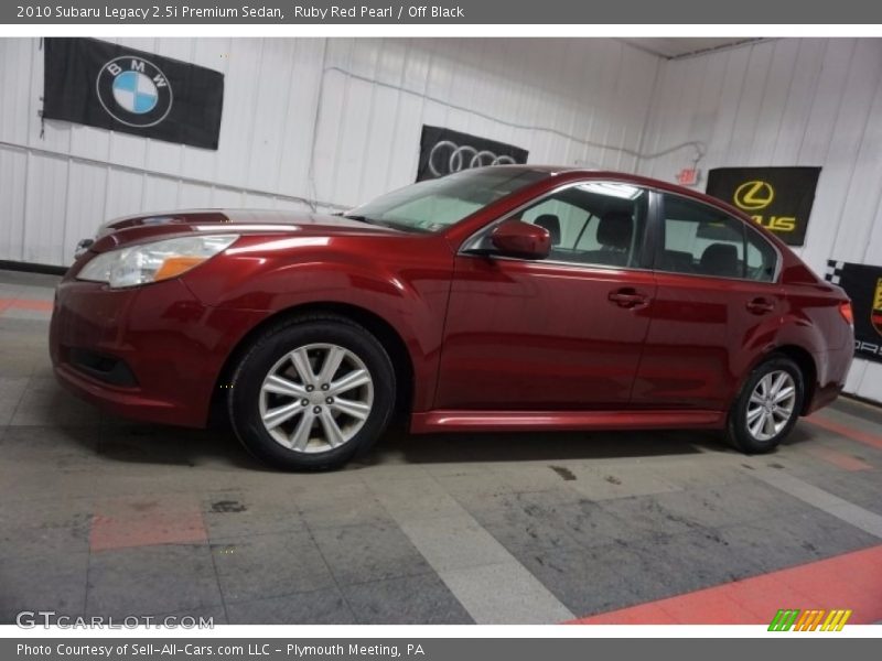 Ruby Red Pearl / Off Black 2010 Subaru Legacy 2.5i Premium Sedan