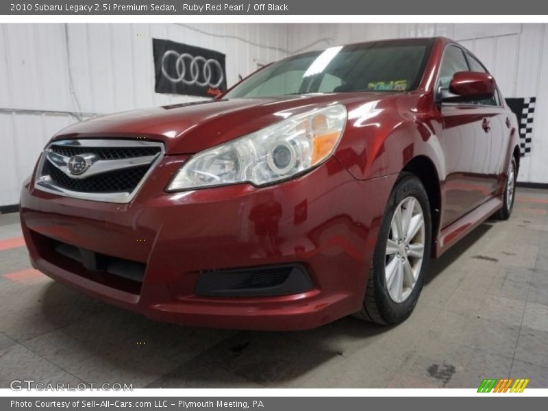 Ruby Red Pearl / Off Black 2010 Subaru Legacy 2.5i Premium Sedan