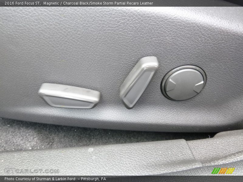 Magnetic / Charcoal Black/Smoke Storm Partial Recaro Leather 2016 Ford Focus ST