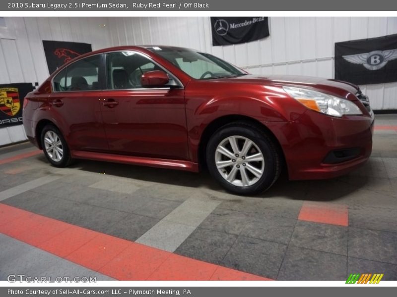 Ruby Red Pearl / Off Black 2010 Subaru Legacy 2.5i Premium Sedan