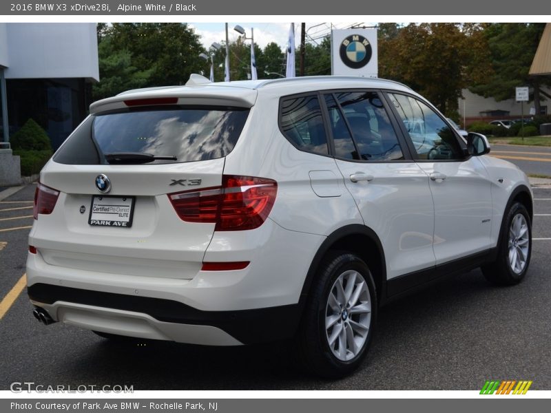 Alpine White / Black 2016 BMW X3 xDrive28i