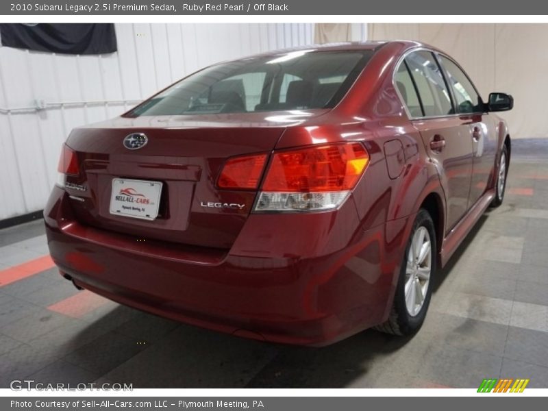 Ruby Red Pearl / Off Black 2010 Subaru Legacy 2.5i Premium Sedan