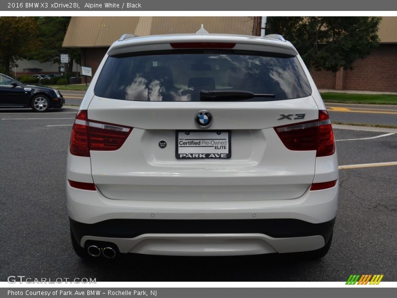 Alpine White / Black 2016 BMW X3 xDrive28i