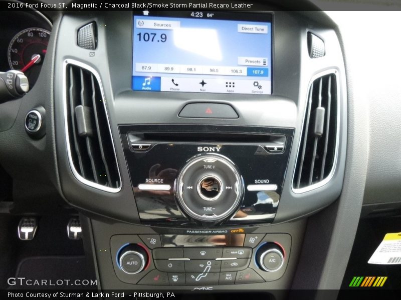 Magnetic / Charcoal Black/Smoke Storm Partial Recaro Leather 2016 Ford Focus ST