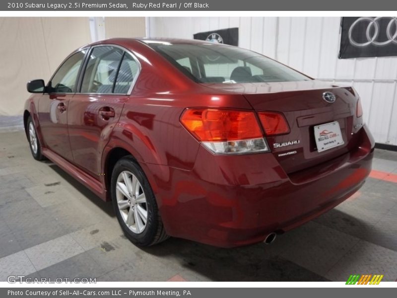 Ruby Red Pearl / Off Black 2010 Subaru Legacy 2.5i Premium Sedan