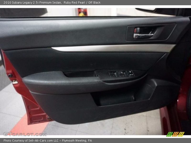 Ruby Red Pearl / Off Black 2010 Subaru Legacy 2.5i Premium Sedan
