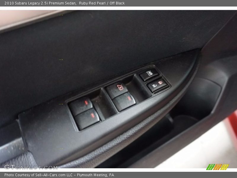 Ruby Red Pearl / Off Black 2010 Subaru Legacy 2.5i Premium Sedan