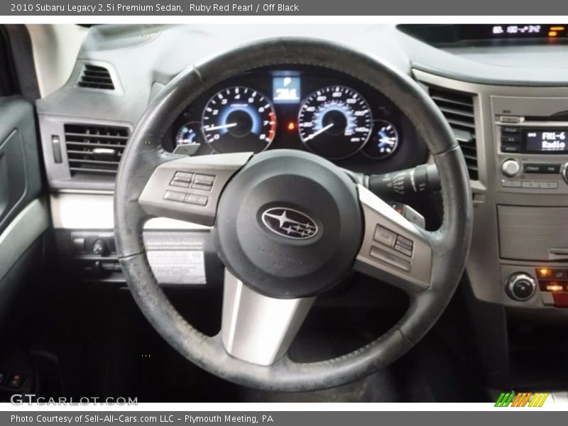 Ruby Red Pearl / Off Black 2010 Subaru Legacy 2.5i Premium Sedan