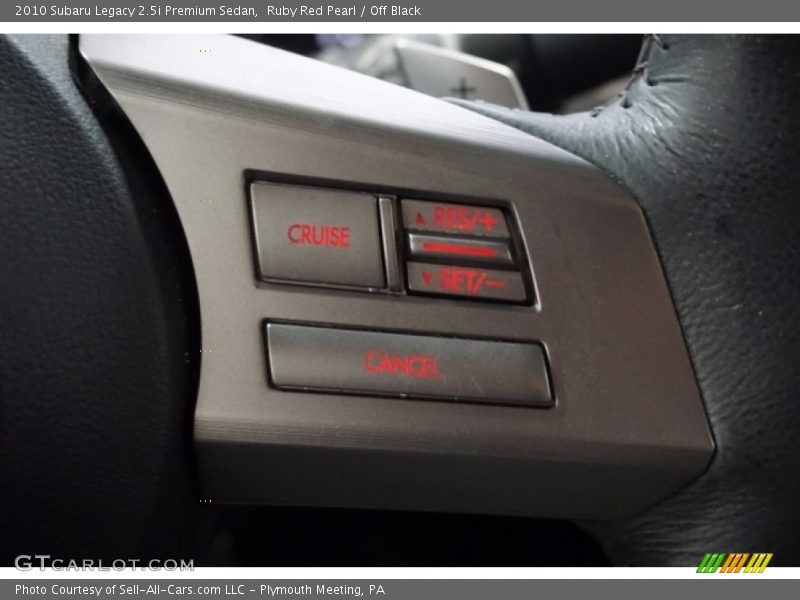 Ruby Red Pearl / Off Black 2010 Subaru Legacy 2.5i Premium Sedan