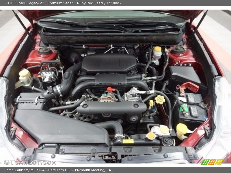 Ruby Red Pearl / Off Black 2010 Subaru Legacy 2.5i Premium Sedan