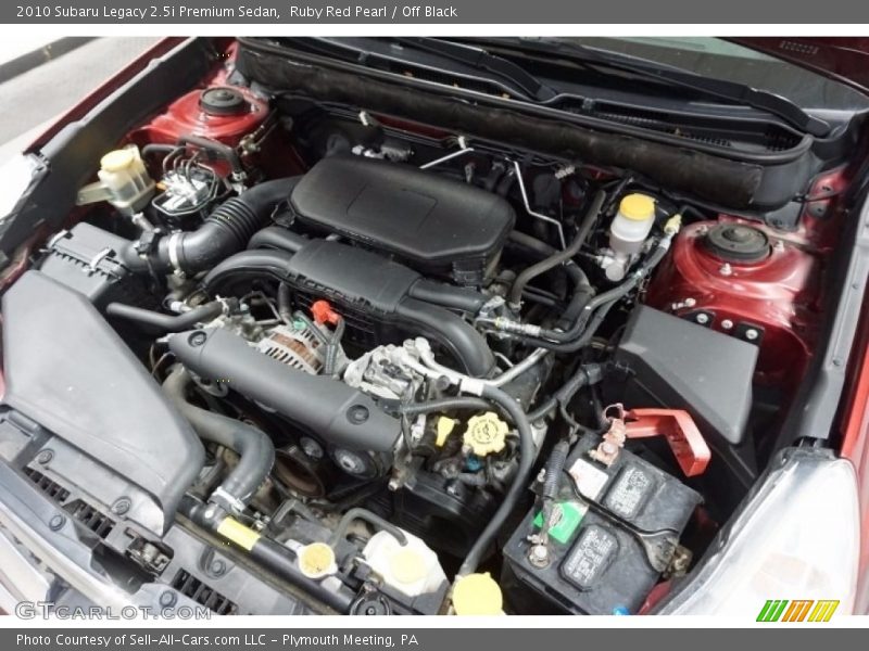 Ruby Red Pearl / Off Black 2010 Subaru Legacy 2.5i Premium Sedan