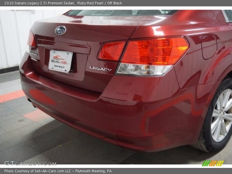 Ruby Red Pearl / Off Black 2010 Subaru Legacy 2.5i Premium Sedan