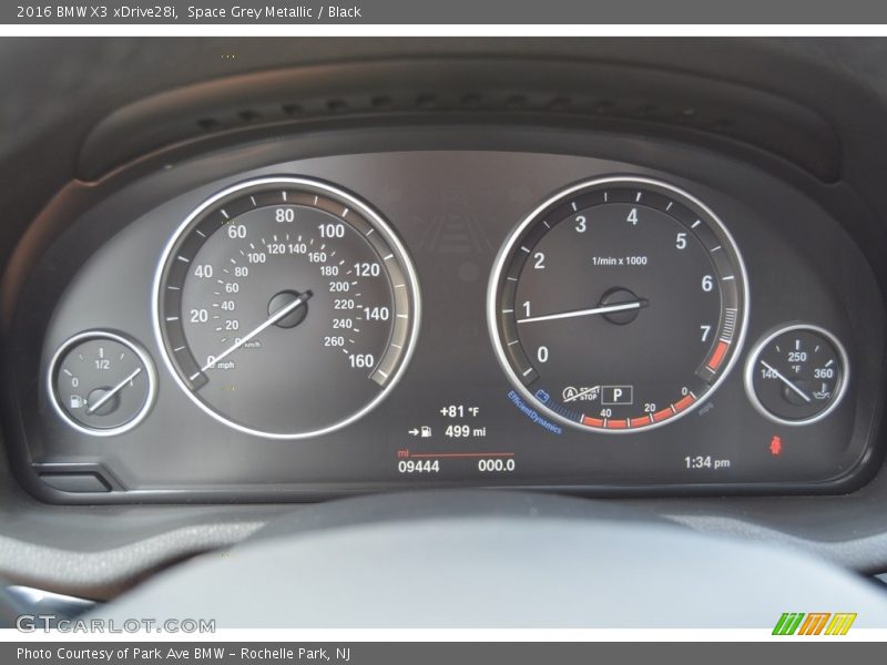 Space Grey Metallic / Black 2016 BMW X3 xDrive28i