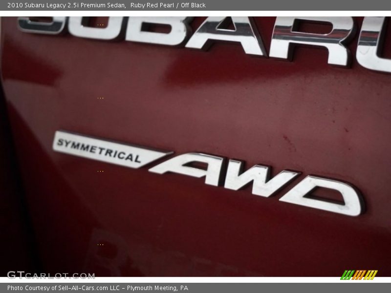 Ruby Red Pearl / Off Black 2010 Subaru Legacy 2.5i Premium Sedan