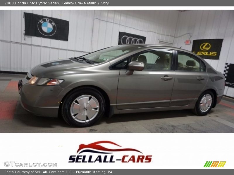 Galaxy Gray Metallic / Ivory 2008 Honda Civic Hybrid Sedan