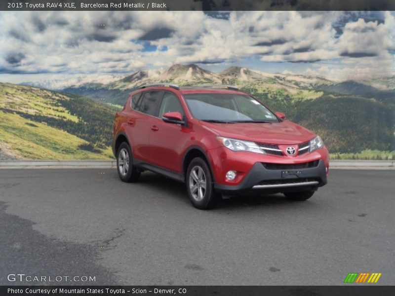 Barcelona Red Metallic / Black 2015 Toyota RAV4 XLE