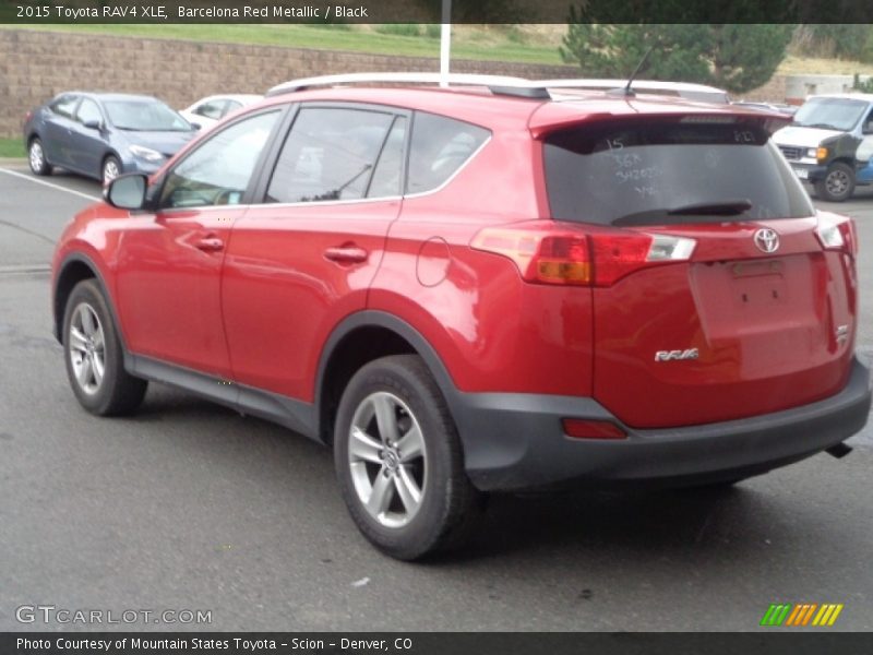 Barcelona Red Metallic / Black 2015 Toyota RAV4 XLE
