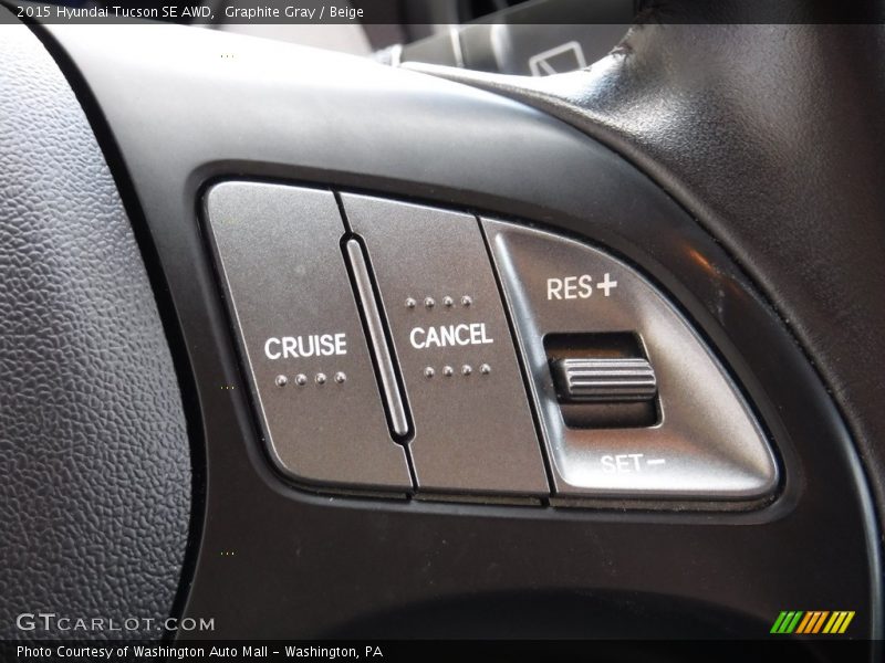 Graphite Gray / Beige 2015 Hyundai Tucson SE AWD